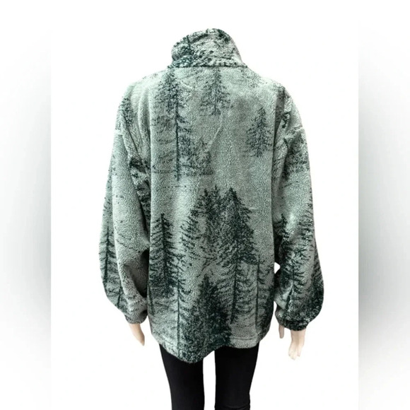Quality  Goods LS Fleece Zippered Green Jacket Size XL/TG - Picture 3 of 9